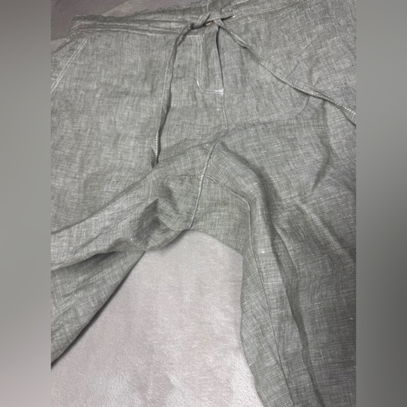 Tommy Bahama Women’s 100% Linen Green Casual Lagenlook Drawstring Pants Medium - Picture 3 of 15